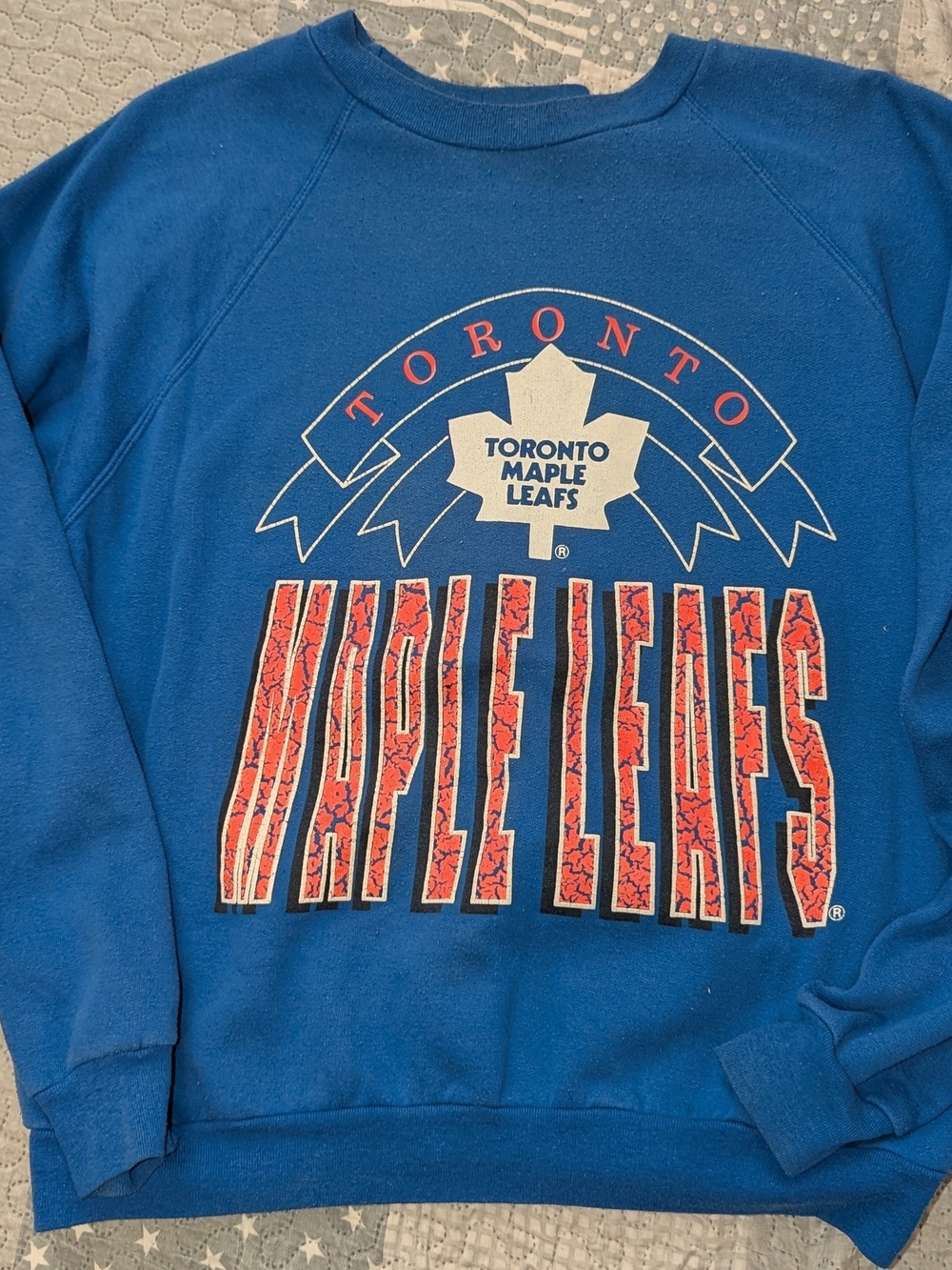 1990s Toronto Maple Leafs crewneck sweatshirt M Size
